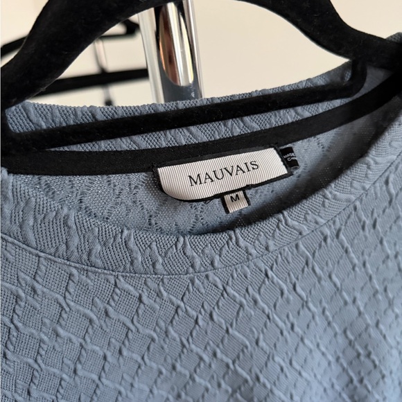 Mauvais Men's Blue Textured T-Shirt - Picture 3 of 4